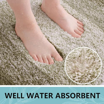 Arotive Microfiber Bathroom Rugs, Shaggy Soft Absorbent Bath Rug, 47x24 - color: Coffee, size: 47" X 24"