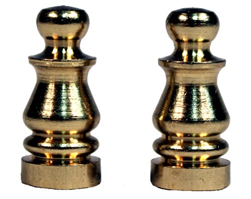Creative Hobbies® ELY505 Solid Brass Finial for Lamp Shades, 1 Inch Tall -Pack of 2