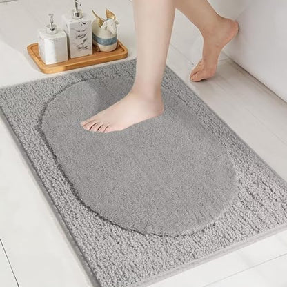 DEXDE Bathroom Rugs Non-Slip Mat for Bathroom Floor Shower,24x16 Gray