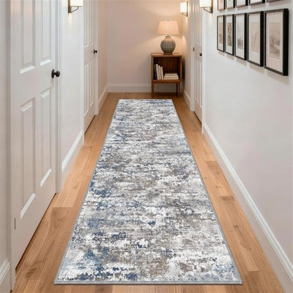 2.6x8 ft Wide Rug Runners for Hallways Non Slip, Kitchen Runner Rug, Multi - color: Abstract-multi, size: 2'7" x 8' (Runner)