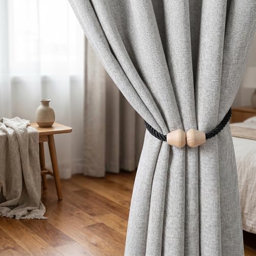 Boho Curtain Tiebacks, Magnetic Curtain Holdbacks 12 Pack