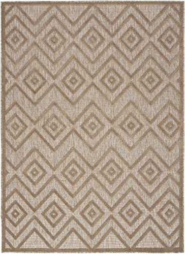 Nourison Home Versatile Natural Beige 4' x 6' Area Rug - Easy Clean, Non Shedding, Bed Room, Living Room, Dining Room, Kitchen (4' x 6') - color: Natural Beige, size: 4' x 6' (Rectangular)