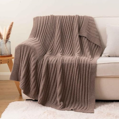 Battilo Soft Chenille Throw Blanket for Couch, Camel Throw Blanket, 50"x60" - color: Camel, size: 50"x60"