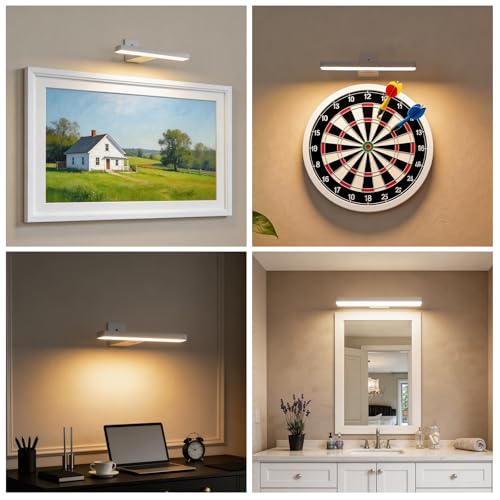 Picture Lights for Wall Battery Operated, White 2 Pack 3CCT Dimmable Light - color: White-3CCT