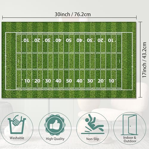 Front Door Mat, American Football Field Indoor Outdoor Entrance, Welcome Mats, Non-Slip Door Mats, Low Profile Front Door Mat,Entryway Mat for Porch Patio 17''x30'' - color: American Football Field