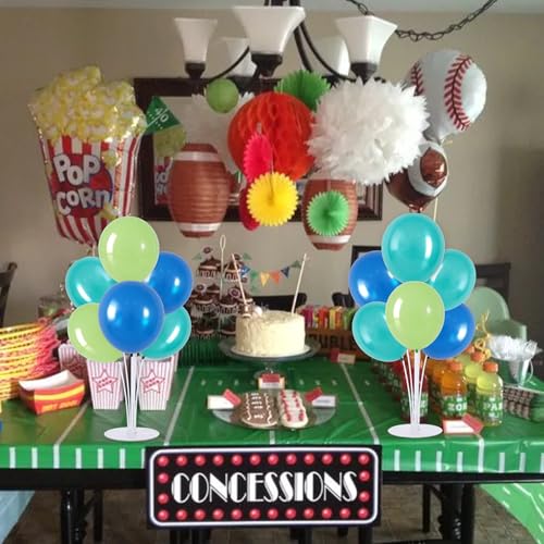 TONIFUL 4 Set Blue Cyan Green Balloon Stand Balloon Centerpieces for Table - color: Blue Cyan Green