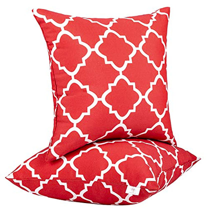 JMGBird Outdoor Accent Pillows Throw Pillows with Inserts Included - color: Red