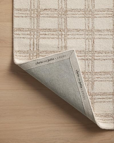 Loloi Chris Loves Julia Polly Cream/Sand 2'-0" x 5'-0" Accent Rug - color: Cream / Sand, size: 2' x 5' (Rectangular)