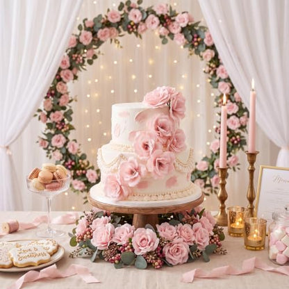 Yunlly 100 Pcs Artificial Flower for Wedding, Light Pink - color: Blush Pink