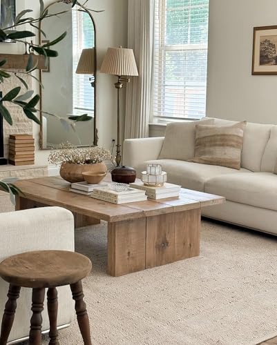 Jute Cotton Hand Woven Area Rug (9' x 12' Natural) - size: 9' x 12' (Rectangular)