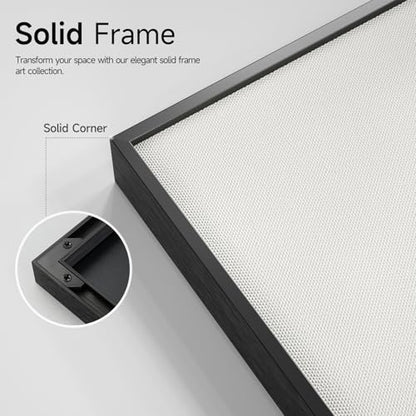Framed Black White Gray Abstract Wall Art, 3 Piece Canvas Prints 16x24 In - color: Infinite Gray, size: 16" W x 24" H x 3Pcs