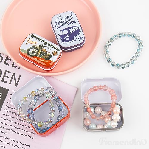 Framendino, 5 Pack Mini Trinket Coin Box Small Car Series Containers with Lid for Jewelry Storage Case (Random Color) - color: Car Pattern