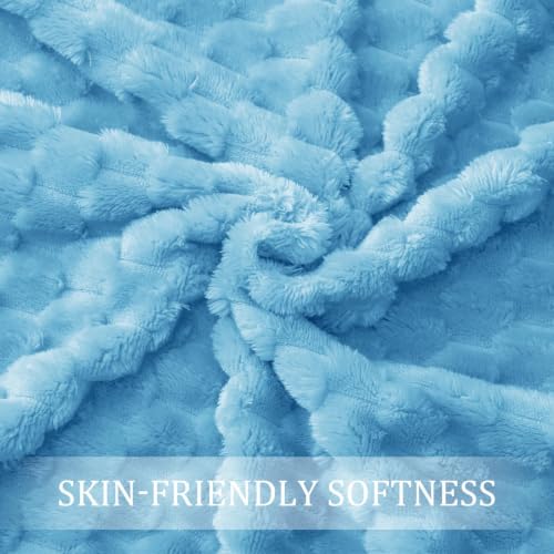 Exclusivo Mezcla 3D Fleece King Size Blanket for Bed, Blue - color: Blue, size: King ( 90x104 IN )