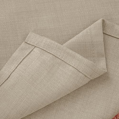 BGment Oatmeal Linen Curtains 63 Inch Length for Living Room - 2 Panels - color: Oatmeal, size: 52"W x 63"L (Pack of 2)