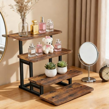 Lily Cupcake Stand for 50 Cupcakes, 2 PACK Wooden Dessert Table Display Set for Wedding Cupcake Tower, Stepped Tiered Tray Stand 4 Tier Risers Display Stands Serving Trays for Party Market Display - size: 4 Tier - 2 Pack