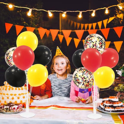 ZJDHPTY Mouse Birthday Decorations,4Set Red Yellow Black Balloon Stand Kit - color: Red Yellow Black 4