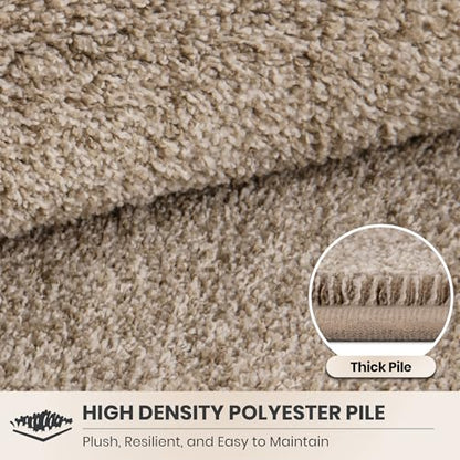 PURRUGS Hallway Runner Rug, 24" x 59", Taupe - color: Taupe, size: 24" X 59"