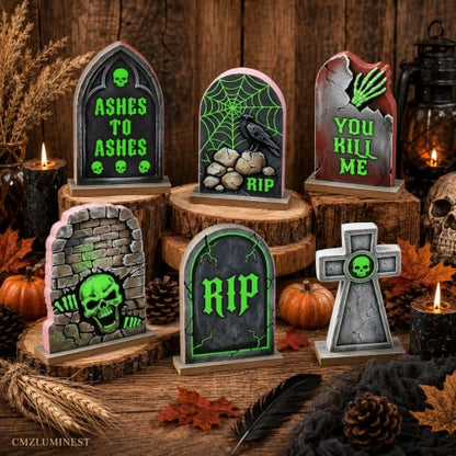 Halloween Tombstone Decor, Halloween Table Decorations Indoor for Home - style: RIP