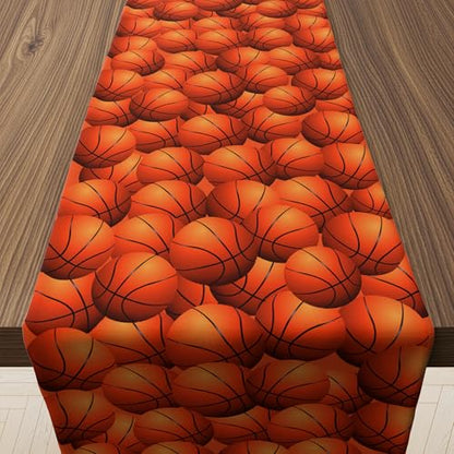 Basketball Party Decorations - Basketball Table Runner - color: Basketball