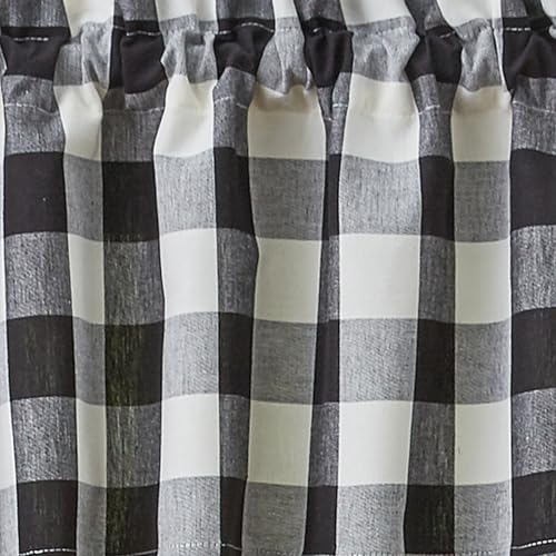 Park Designs Wicklow Black/Cream Check Valance 113-47BC - color: Black & Cream Valance