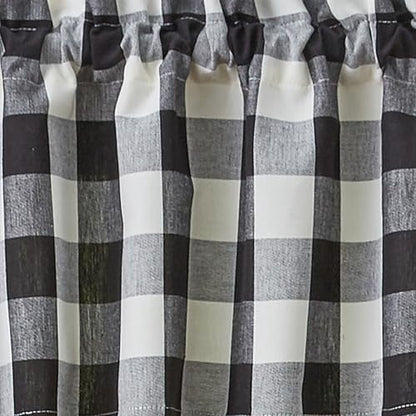 Park Designs Wicklow Black/Cream Check Valance 113-47BC - color: Black & Cream Valance