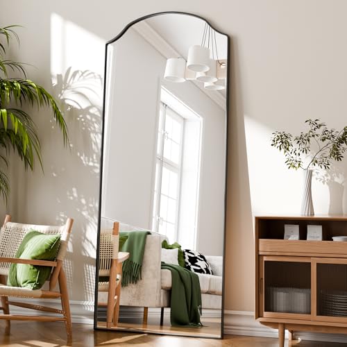 BEAUTYPEAK 71"x30" Full Length Mirror with Unique Arched Design - size: 71"L x 30"W