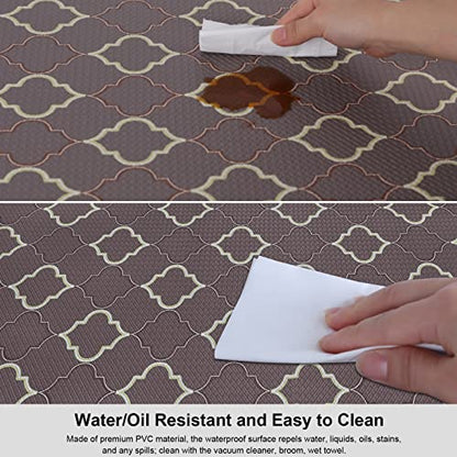 Kitchen Floor Mat Set of 2, Anti Fatigue Kitchen Rugs 17"x47"+17"x29" - color: Coffee, size: 17"x47"+17"x29"