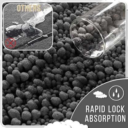 Yimobra Bathroom Rugs Sets 2 Piece, Super Absorbent Bath Mat Set, Dark Grey - color: Dark Grey, size: 32''x20''+24''x17''