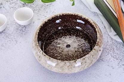 VanEnjoy 7.3 inch Round Large Shallow Succulent Ceramic Glazed Planter Pots with Drainage Hole, Bonsai Pots Garden Decorative Cactus Stand Flower Container (White) - color: White