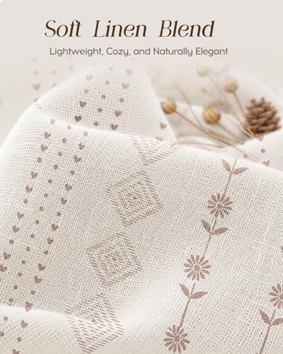 Miss Adola 16 Inch Length Kitchen Valance Curtain, Striped Farmhouse - color: Striped Farmhouse, size: 56"W x 16"L (Pack of 1)