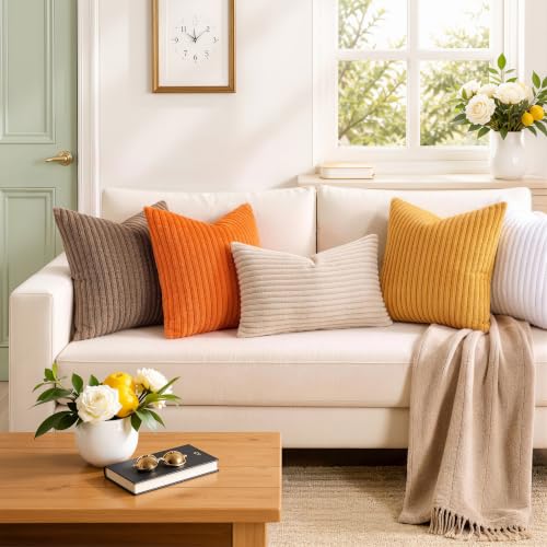 Simmore Fall Soft Camel Flannel Throw Pillow Covers 16X16 Set of 2 - color: Camel, size: 16" x 16" (Pack of 2)