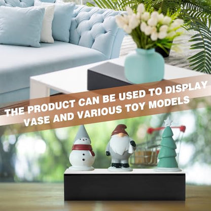 Chunful Black Acrylic Display Box Riser, 14"L x 4.5"W x 3"H Pedestal Stand - size: 14" L X 4.5" W X 3" H