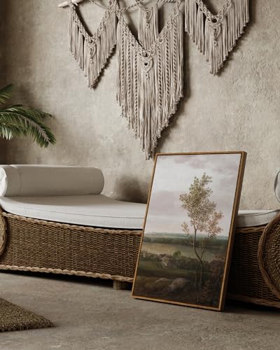 InSimSea Framed Canvas Prints Art Vintage Decor, Rural Scenery Landscape Paintings, Large Prints, Countryside Farmhouse Hanging Wall Decorations for Living Room Dining Room Bedroom, 20"x30" - color: View of the Country, size: 30"L x 20"W