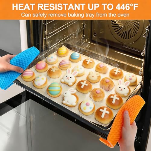 6 Pack Silicone Trivet Mat, Silicone Trivets for Hot Pots and Pans, Multipurpose Non-Slip & Heat Resistant Silicone Hot Pad for Kitchen Counter - color: 02 6 Colorful Square, size: 7x7in