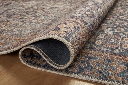 Loloi Amber Lewis Georgie Denim/Spice 2'-0" x 5'-0" Accent Rug - color: Denim / Spice, size: 2' x 5' (Rectangular)