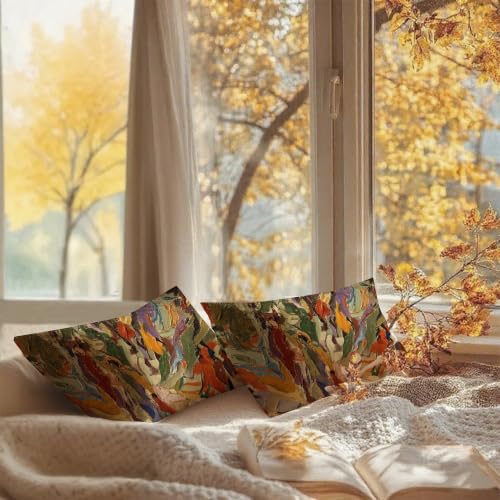 Mid Century Modern Abstract Pillow Cover 12x20 Double-Sided - color: Abstract -14 Set of 2