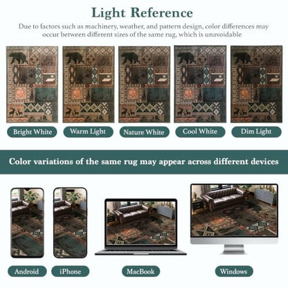 LIANLAM 9x12 Washable Area Rugs for Living Room and Bedroom(9x12,Bear) - color: Bear, size: 9' x 12' (Rectangular)