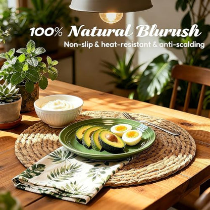 13" Round Woven Placemats Set of 12, Plate Chargers for Dining Table - size: 13 Inch Set of 12