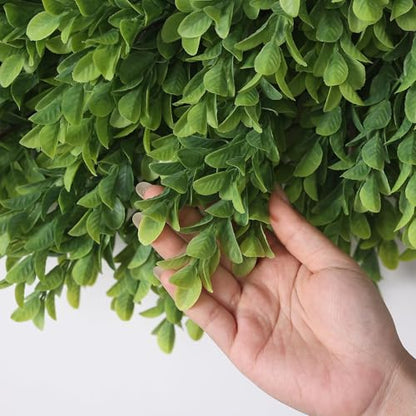 26"Artificial Boxwood Wreath, Large Fake Hanging Plant for Front Door Decor