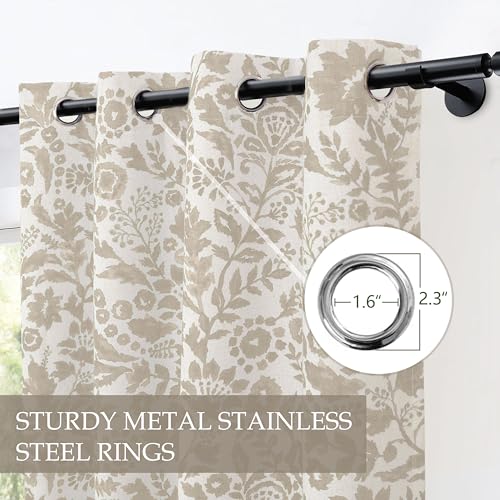 DriftAway Julia 100% Blackout Curtains Grommet 2 Panels, W52xL84, Beige - color: Linen Camel Beige, size: 52"W x 84"L (Pack of 2)