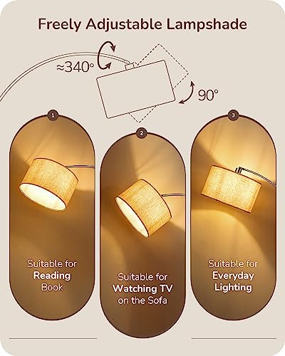 EDISHINE Bronze Modern Floor Lamp with Remote, 78.3" Tall Arc Standing Lamp - style: Modern-Brown