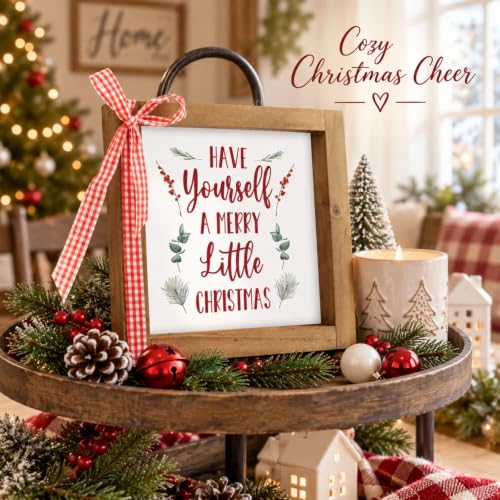 Have Yourself A Merry Little Christmas Sign, Table & Wall Decor - color: white-7