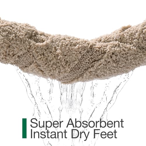LUMI Ultra Soft Bathroom Rugs Absorbent, Non Slip Bath Mat 16x24, Beige - color: Beige, size: 16" X 24"