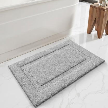 LUMI Ultra Soft Bathroom Rugs, Non Slip Bath Mat 20x32, Grey - color: Grey, size: 20" X 32"