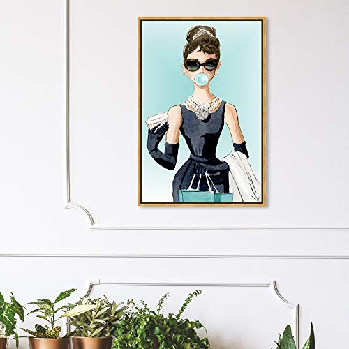 The Oliver Gal Artist Co. Abstract Wall Art Canvas - size: 36"L x 24"W, style: Gold Frame