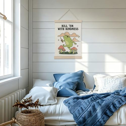 VGXKJIIOD Funny Retro Frog Meme Wall Art Decor 12x16 Hanging Poster - color: Frog