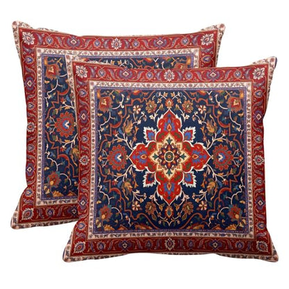 Britimes Throw Pillow Covers Set of 2, 18 x 18 Inch, Bohemian Red - color: Ethnic Tribal 11, size: 18" x 18" (Pack of 2)
