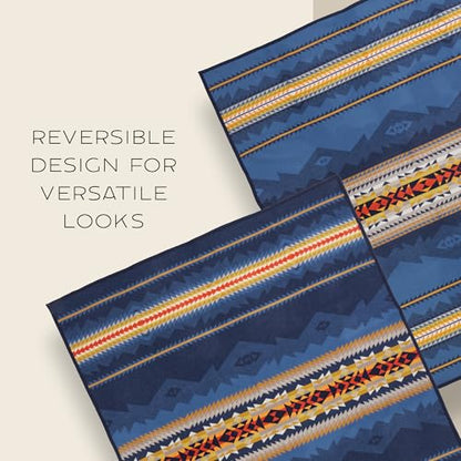 Pendleton Jacquard Unnapped Twin Blanket, 64 x 80 in, Heirloom Virgin Wool - color: Cascadia, size: Twin (64" x 80")