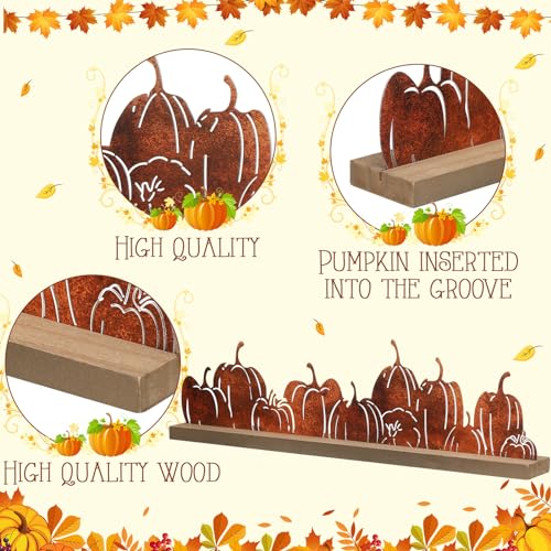 DoubleFill Fall Pumpkin Decorations for Home Office, Table Metal Sign - style: Fall Pumpkin