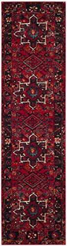 SAFAVIEH Vintage Hamadan Runner Rug 2'3"x8', Red & Multi VTH211A - color: Red/Multi, size: 2'3" x 8' (Runner)